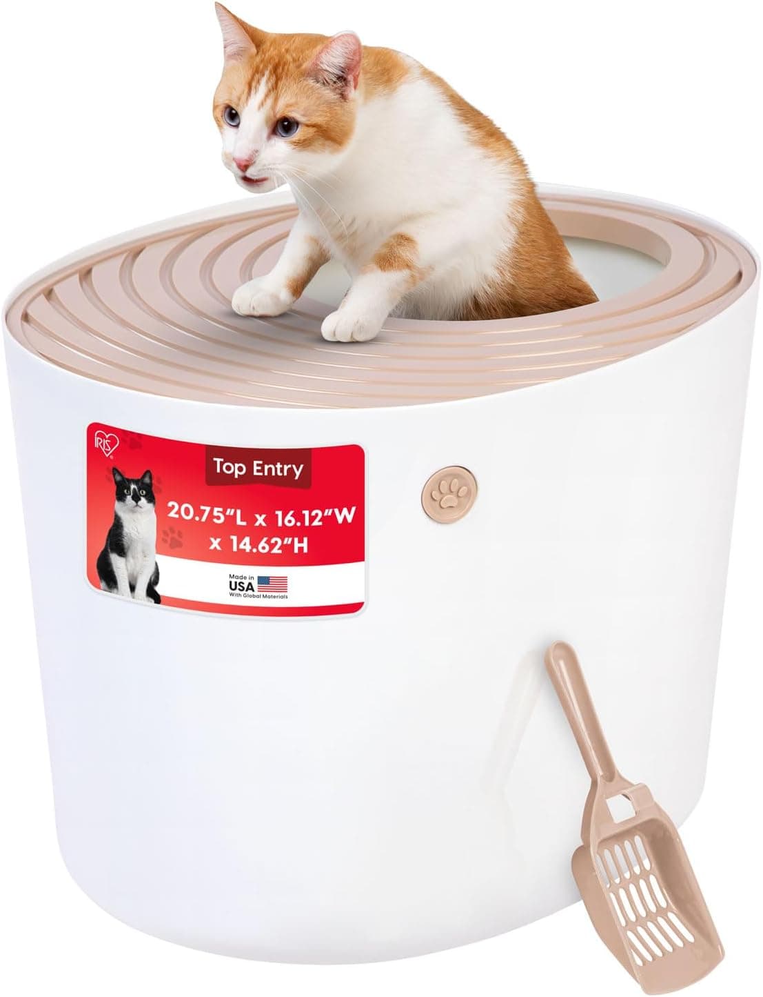 IRIS USA Large Top Entry Cat Litter Box
