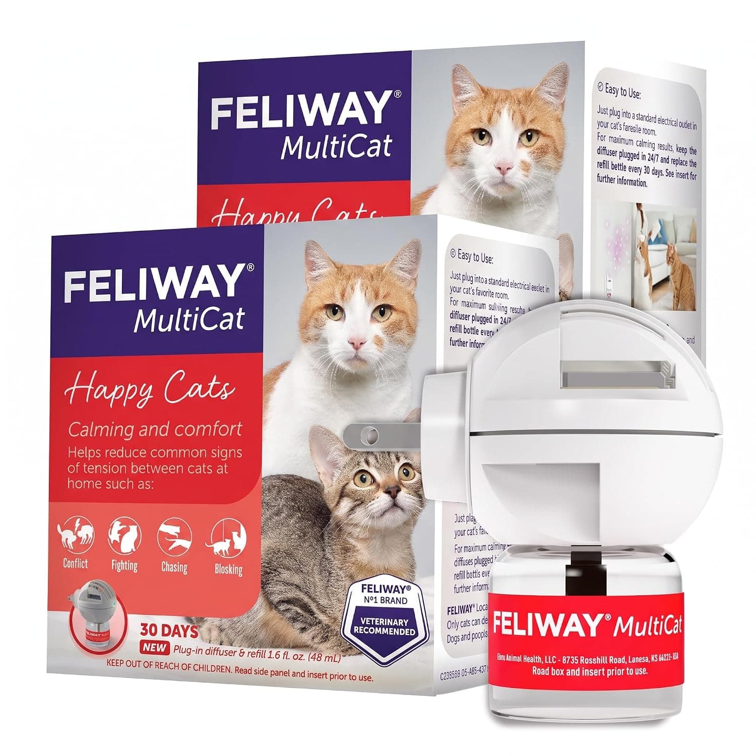 FELIWAY MultiCat Calming Diffuser Starter Kit